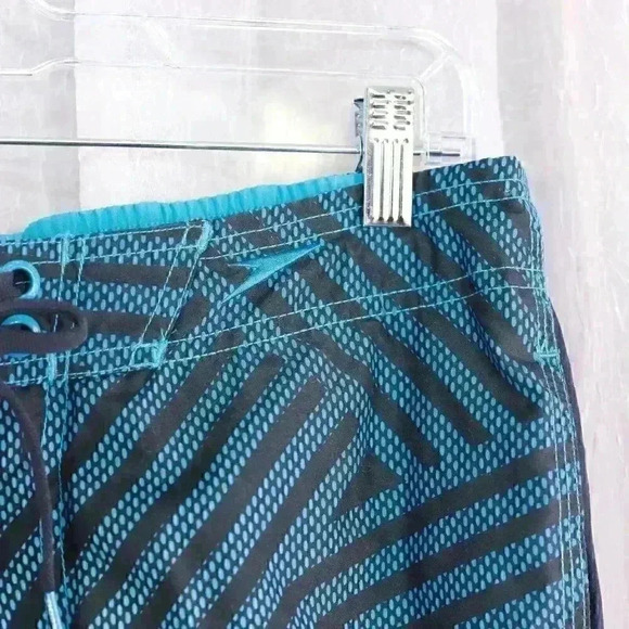 Speedo Swim Trunks Board Shorts M Liner 2 Pockets Blue & Teal Excellent Shape - Picture 4 of 14